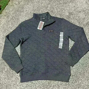 NWT Ohio State Buckeyes Sweater Quilted Pullover 1/4 Snap Gray Men’s Size Small